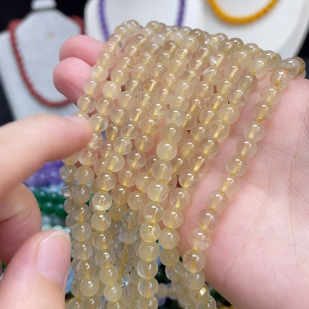 玛瑙/玉髓未镶嵌半成品金发晶6m