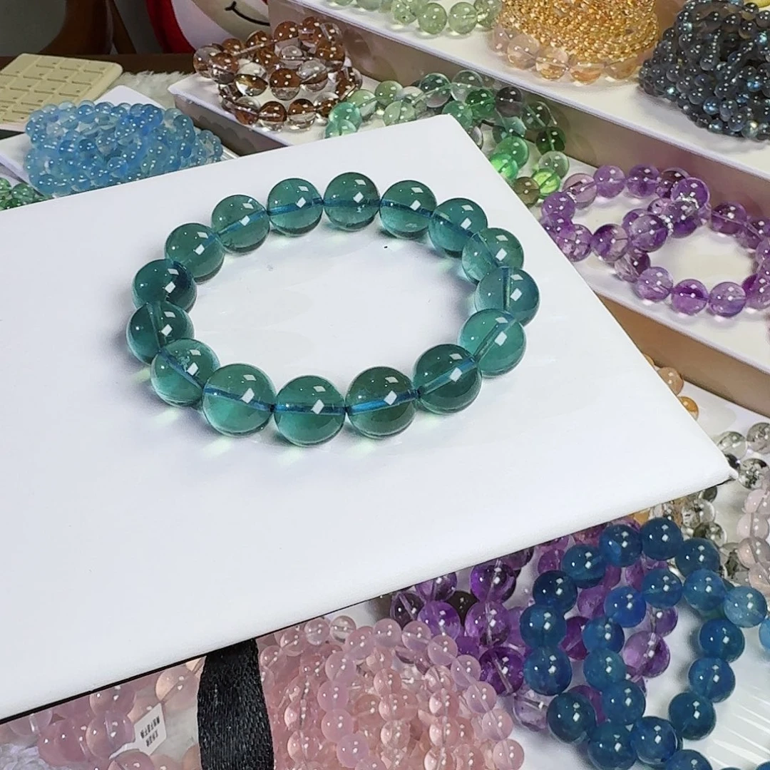 水晶手链未镶嵌好***姐鬼绿莹石13