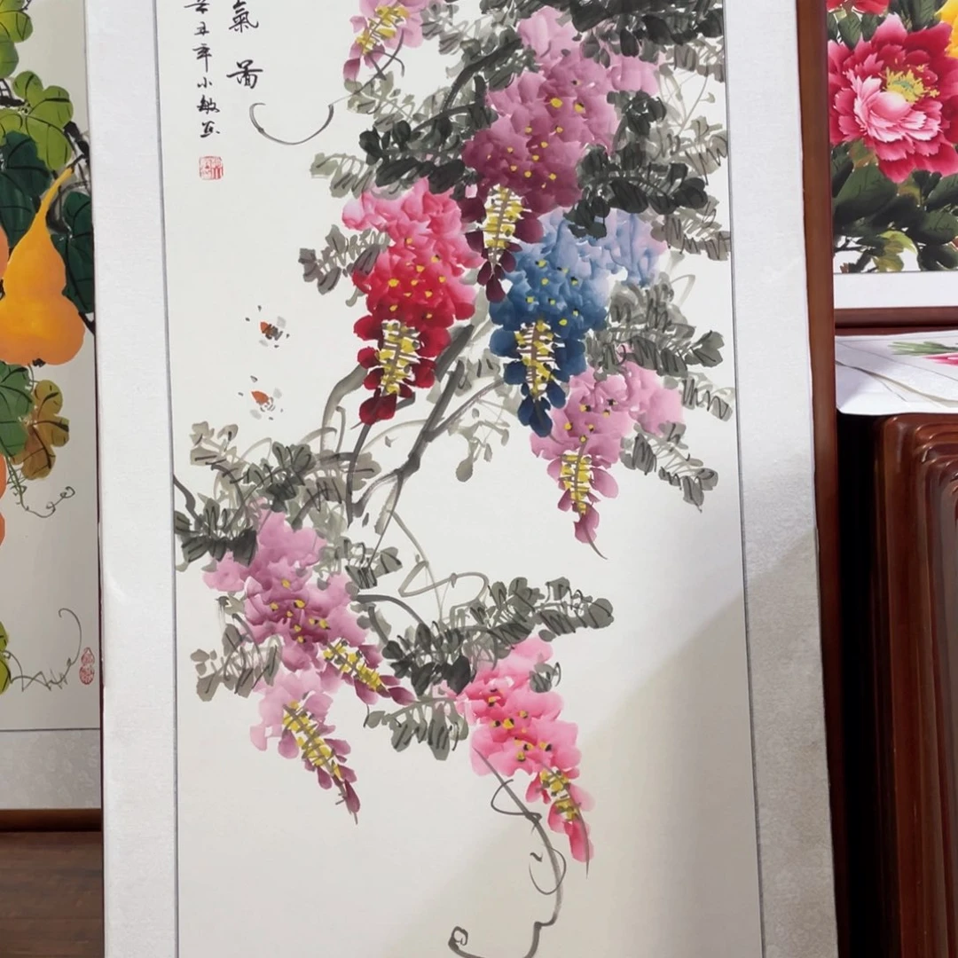 国画带框尺寸63*123厘米