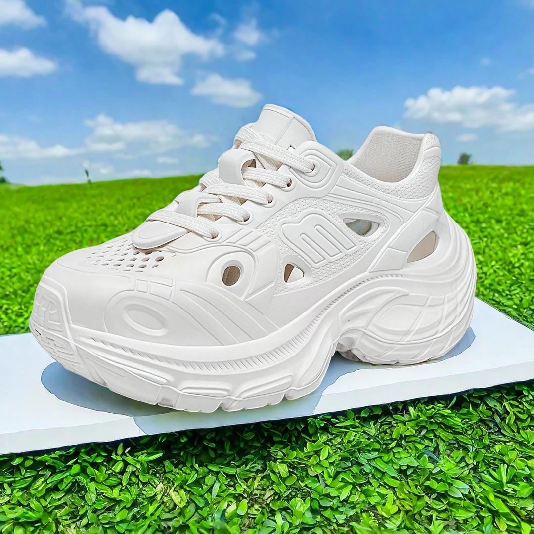 男女 夏日 专业 运动鞋！大活动 运动鞋拖鞋男女款凉布洞洞白鞋2