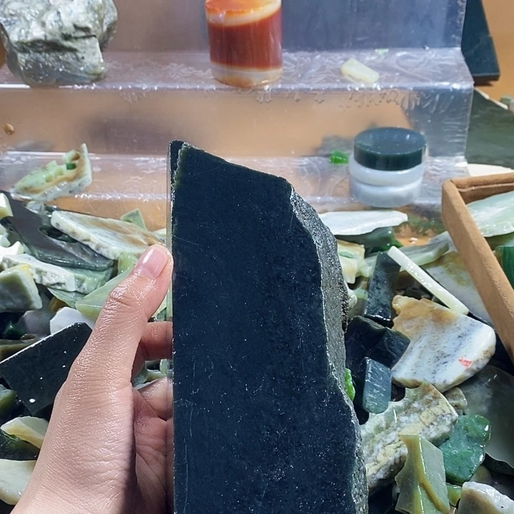 和田玉（糖玉）珠宝半成品未镶嵌光*