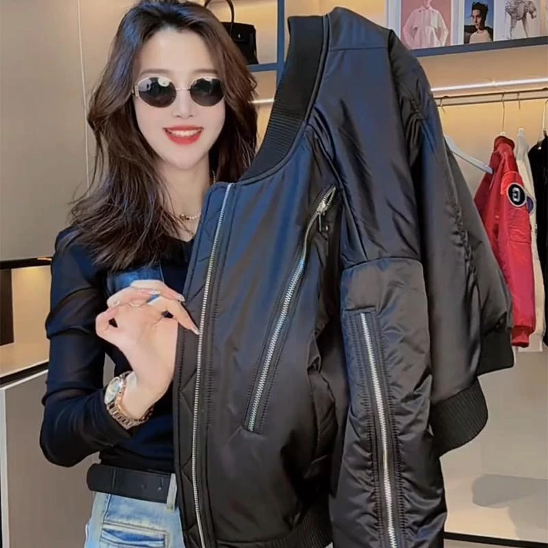 今年流行女装2025新款欧货小个子短款棒球服洋气减龄运动夹克外套