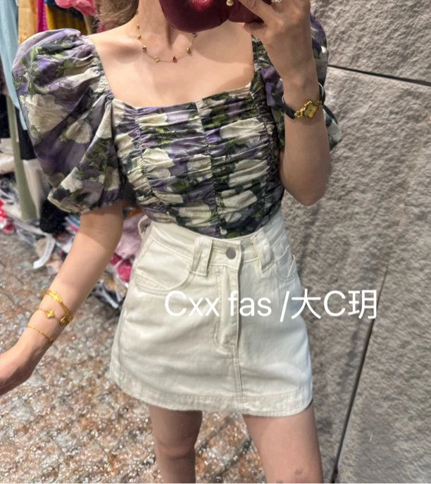 【CXX】东大门原版夏日繁花定制上衣