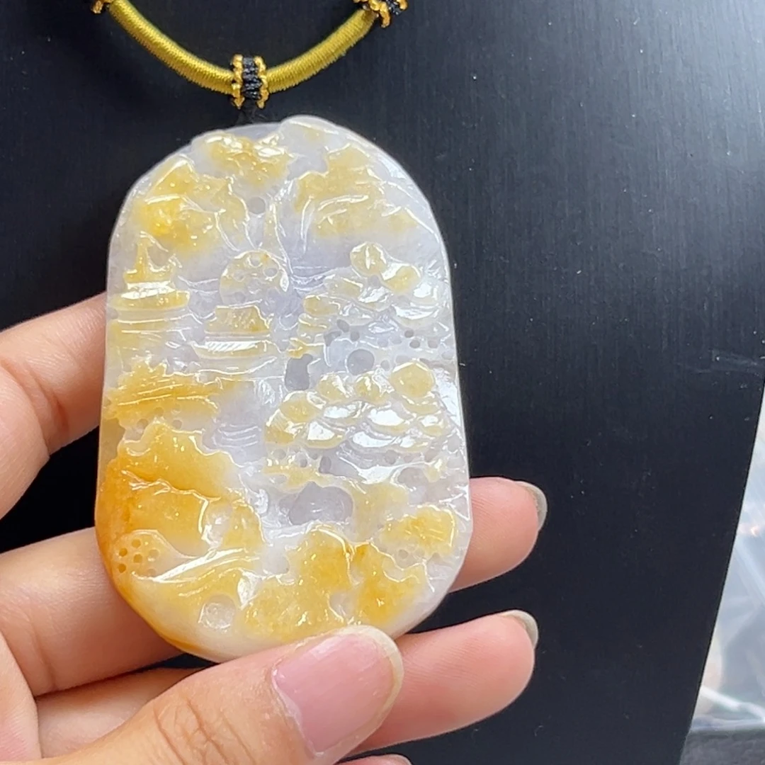 翡翠未镶嵌颈饰天然