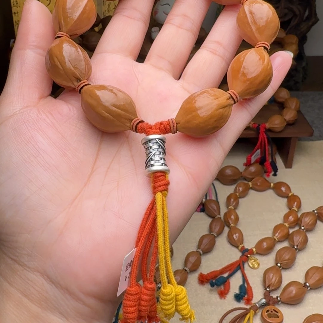 橄榄核手串1.9+老树籽 上色了正宗梅林铁核