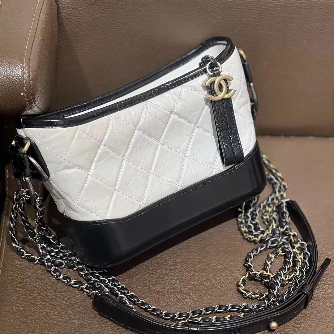 95新 Chanel/香奈儿 Chanel黑白流浪小号25020025-12