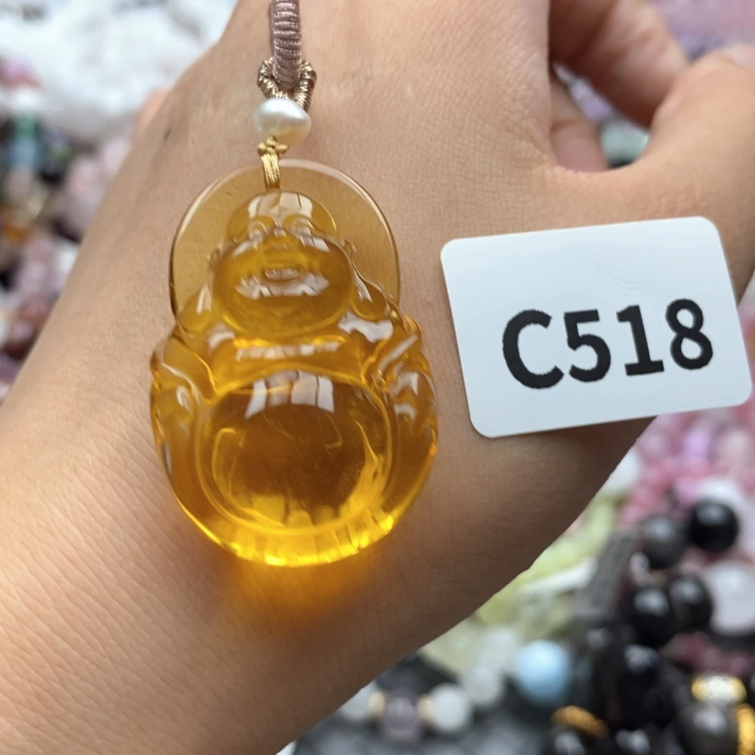 琥珀未镶嵌颈饰吊坠