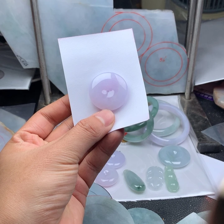 翡翠未镶嵌颈饰缅甸翡翠平安扣挂件