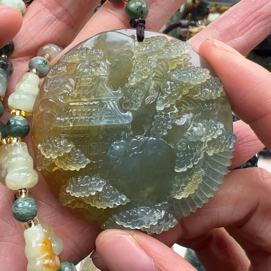 岫玉未镶嵌挂件挂件