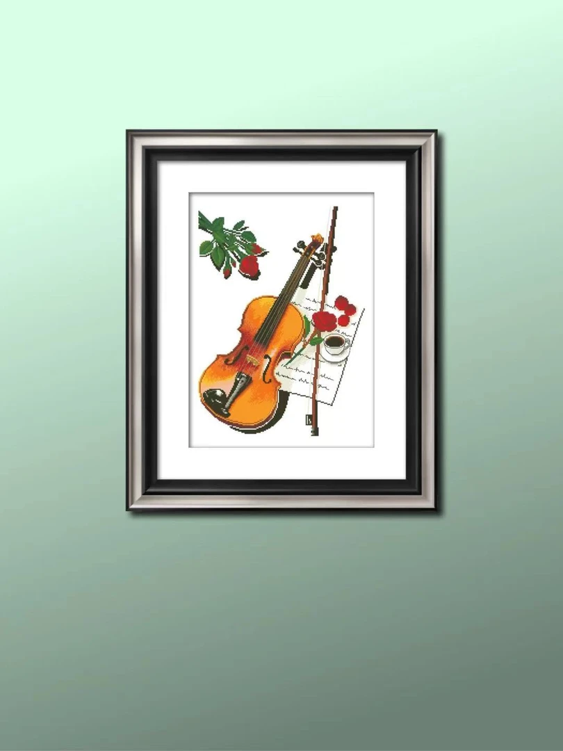 小提琴-十字绣R线自配图