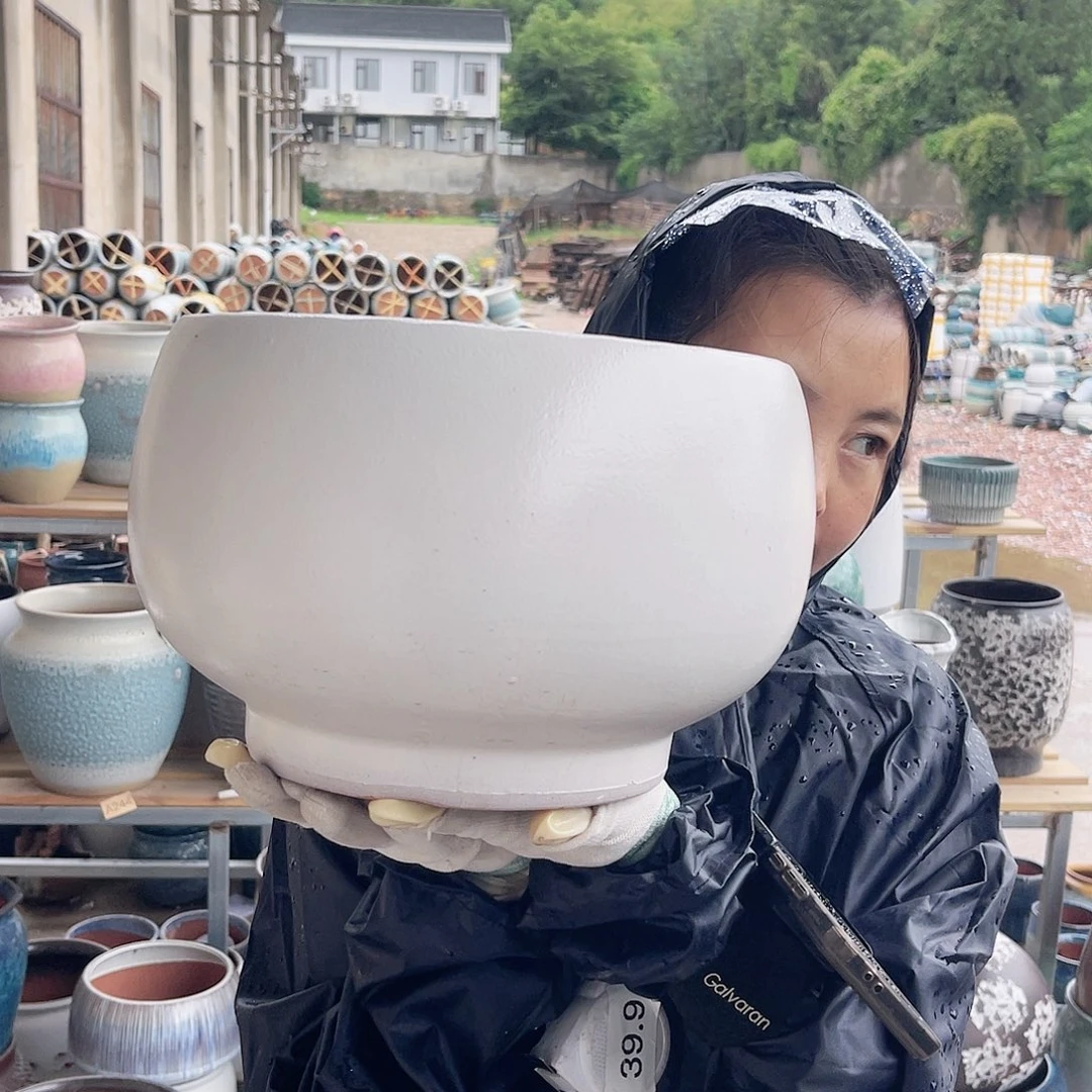 紫砂花盆王嫂花盆0608-徐百大碗高18口25