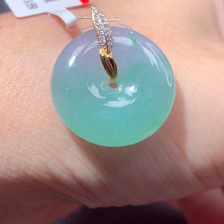 定制翡翠18K金镶嵌翡翠