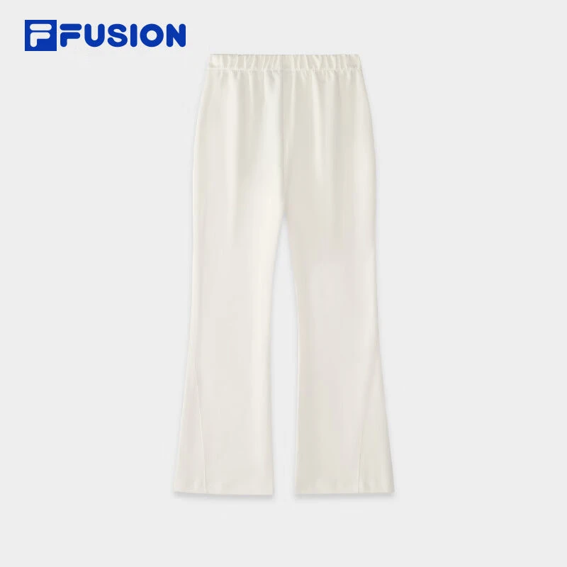 FILA FUSION针织长裤女春季新款时尚纯棉撞色休闲裤 T11W512601F