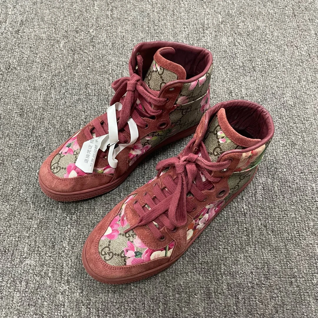 95新 GUCCI/古驰 系带圆头双G时尚板鞋 36码/3146