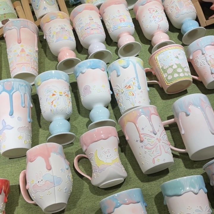 瓷摆件好看的陶瓷奶油系列