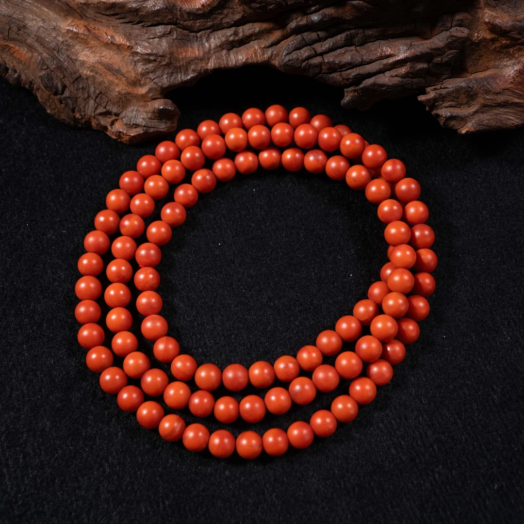 【中轴有礼】哑光南红佛珠8mm+/8108205011