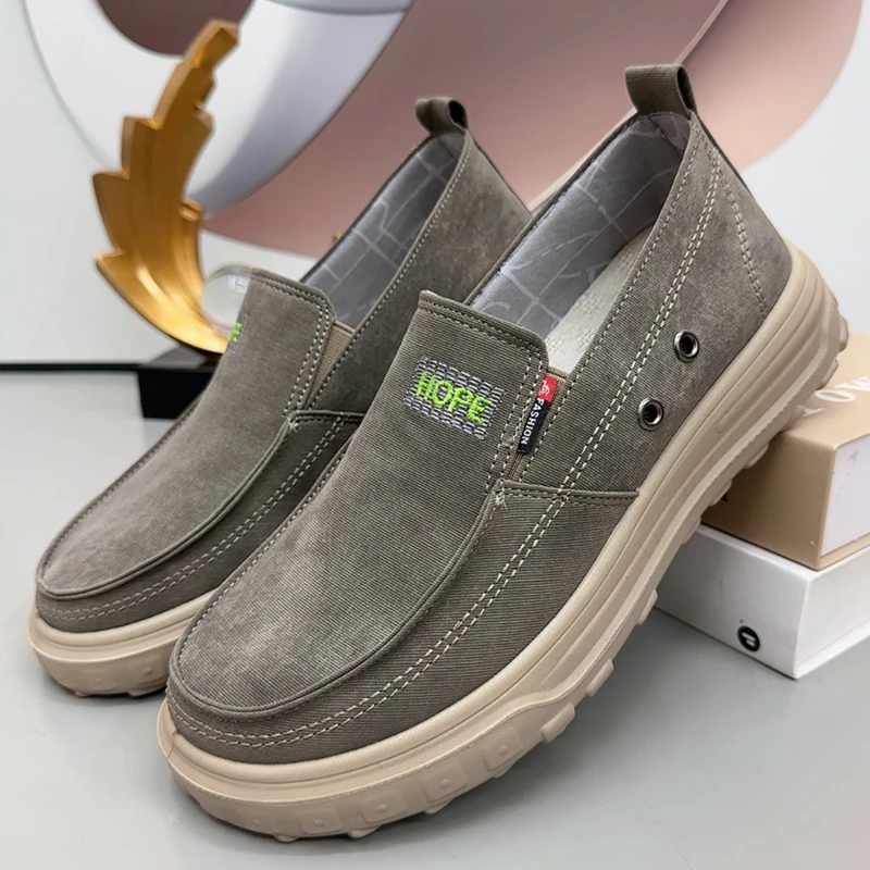 老北京布鞋男2025新款百搭时尚休闲鞋软底防滑健步鞋中老年爸爸鞋