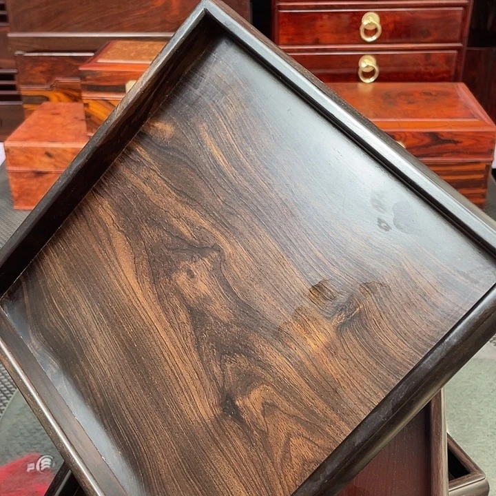 @***上木紫光谭茶盘一个