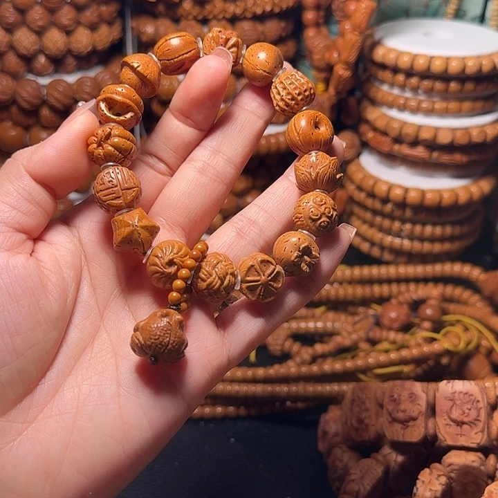 桃核手串多宝多福