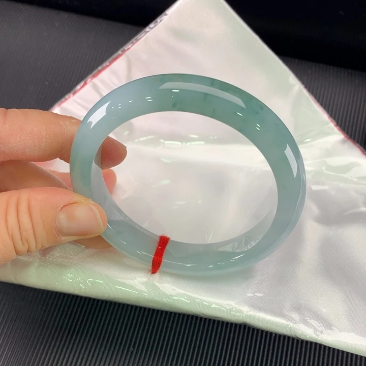 翡翠未镶嵌手镯正圈57-58