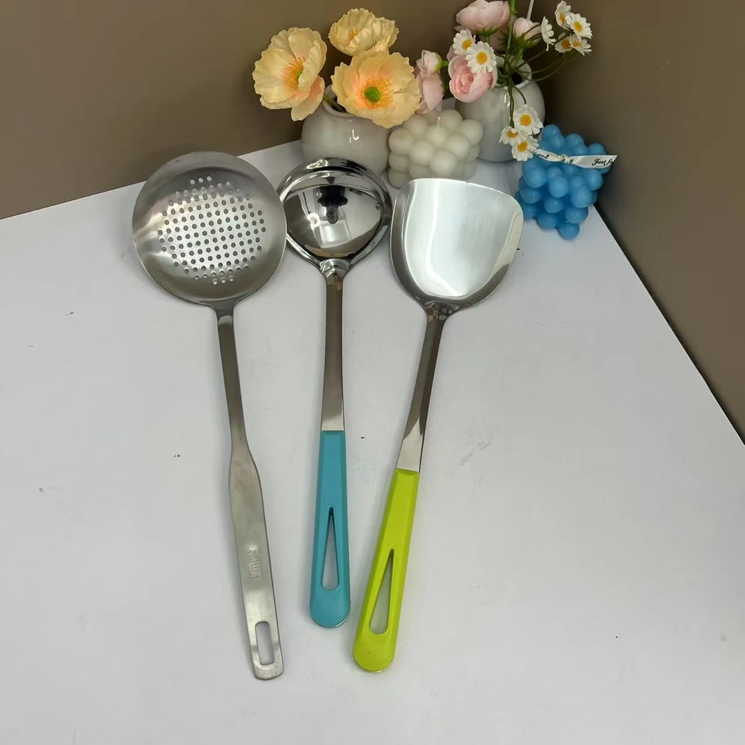 韩国加厚特厚锅铲汤勺漏勺三件套【汤姆粉丝专属】