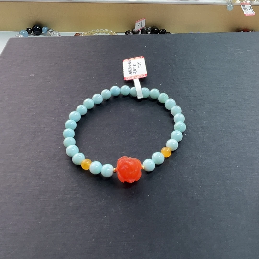 水晶未镶嵌手链海纹石手串