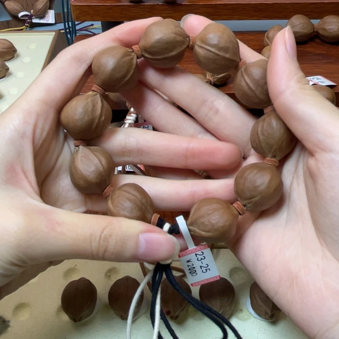 沧***笑橄榄核手串/手链2325梅林铁核