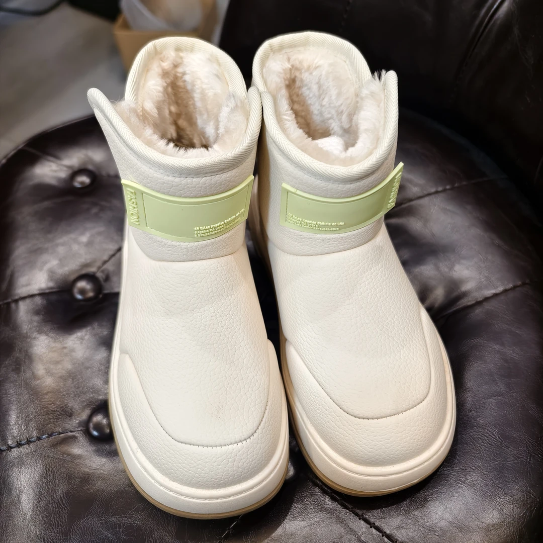 冬季厚底板鞋高帮鞋单鞋加绒运动鞋白鞋棉鞋