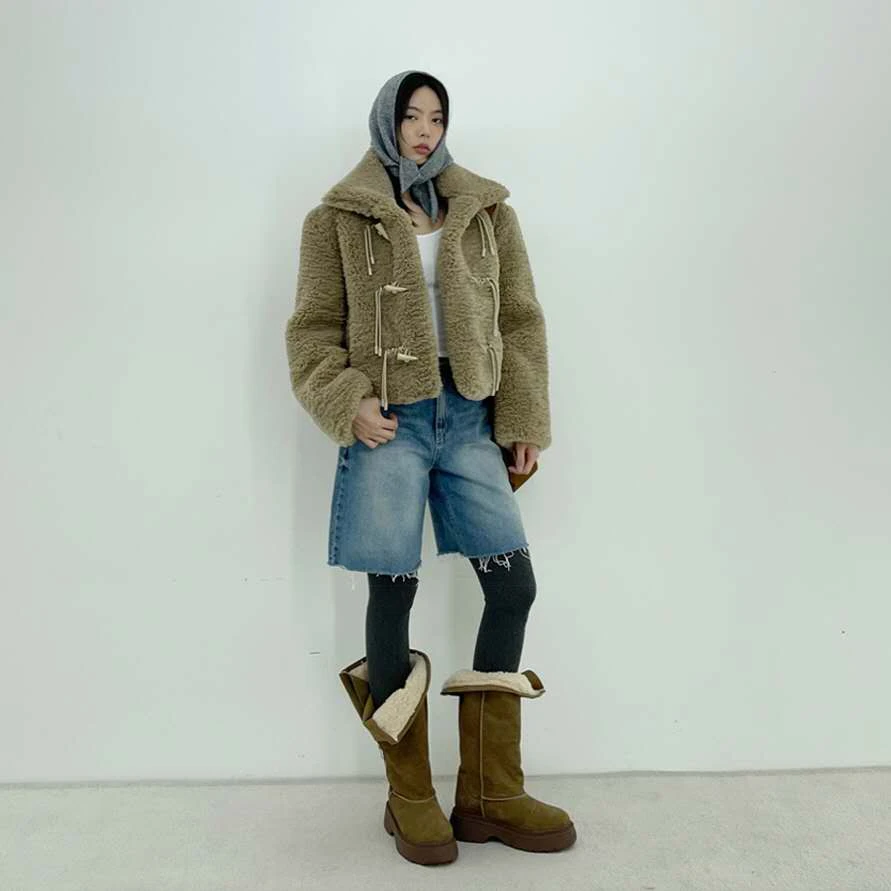 【非凡领域】韩国东大门正品/NO退/D2/毛毛外套/010711