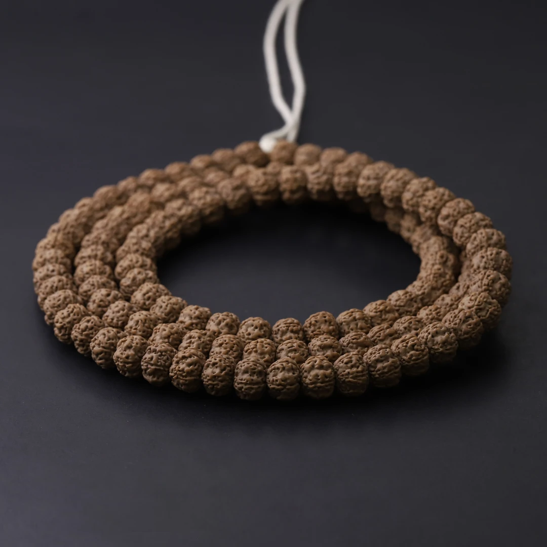 S8062【天价平细】精配老树籽平头细纹梅花小金刚108文玩手串