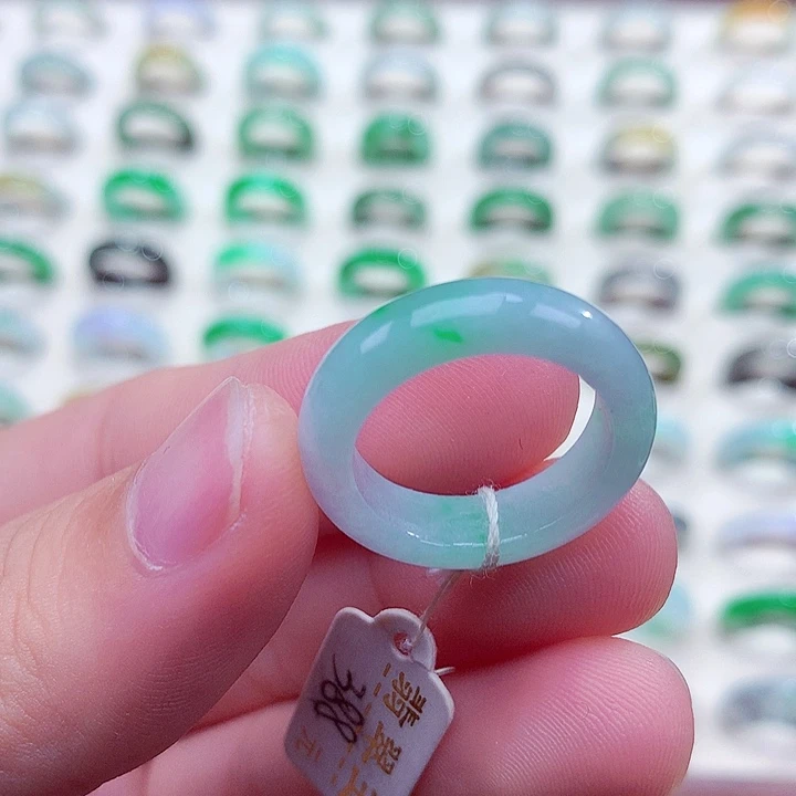 翡翠未镶嵌戒指16h