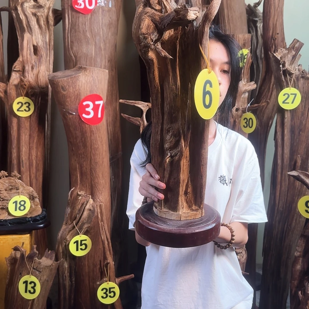 沉香摆件坚**?天然沉香原材料摆件➕底座