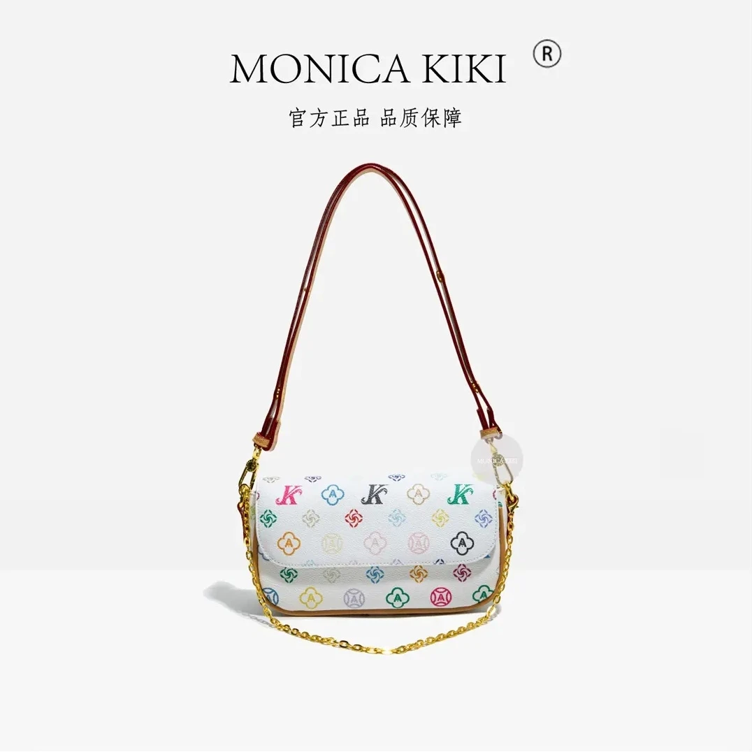 MONICA KIKI/莫妮卡奇奇腋下包耐磨麻将包单肩印花斜跨百搭女士