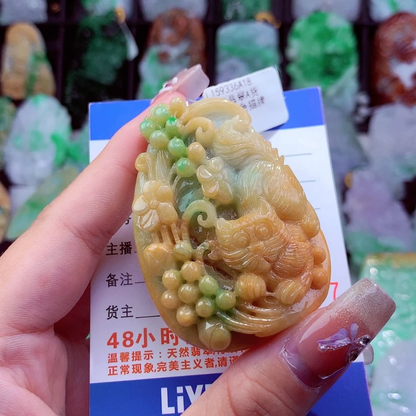 【闪购商品】翡翠颈饰未镶嵌若**寒挂件