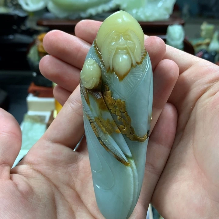 岫玉未镶嵌手把件