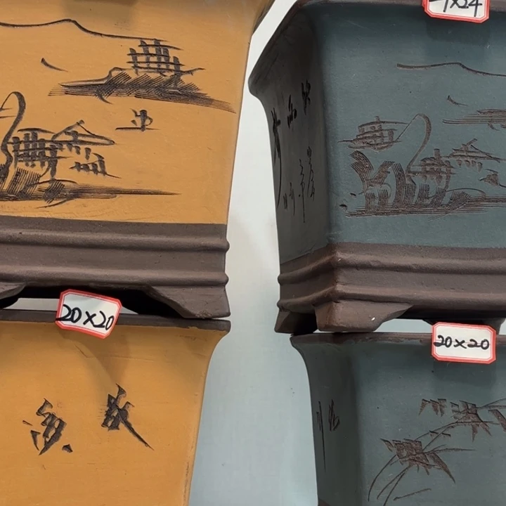 紫砂花盆100-4。