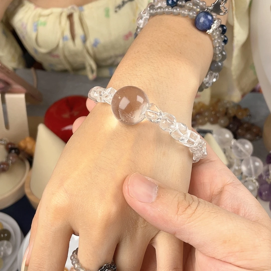 银S925镀金镶嵌手链水晶
