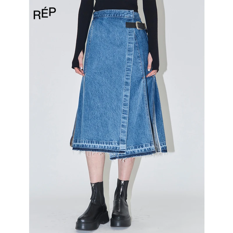 TOGA PULLA设计师品牌蓝色开衩牛仔裙25PS TheREPUBLIQUE买手店