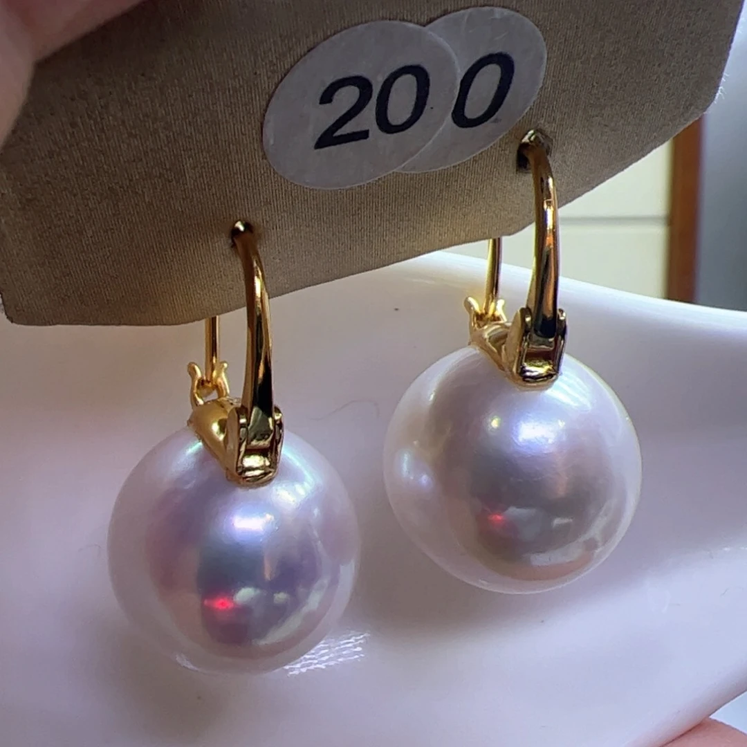 淡水珍珠耳饰银S925镶嵌