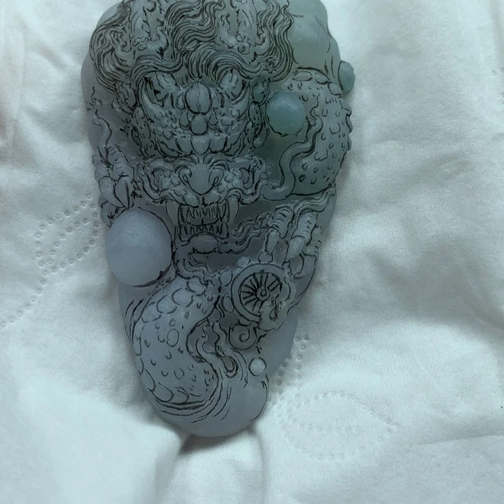 定制翡翠未镶嵌龙牌 毛货 无鉴赏期