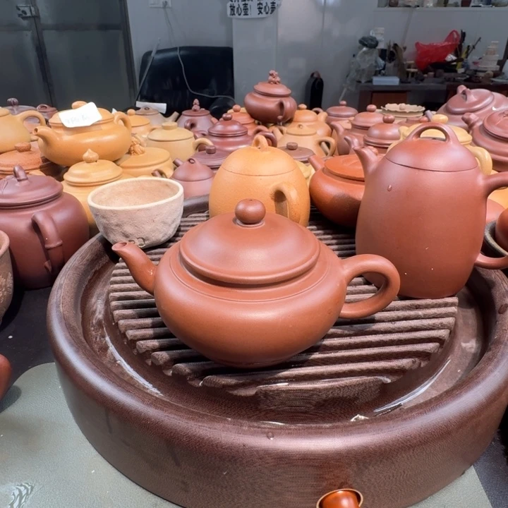 紫砂茶壶文革紫泥无添加200瑕