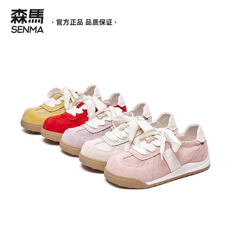 SENMA/森马女鞋夏季平底透气网面时尚休闲阿甘运动百搭女款德训鞋