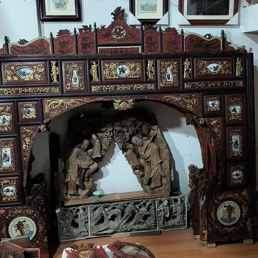 纯***们香榧木木雕花板，一物一拍