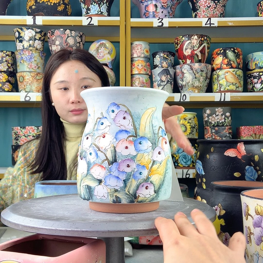 小***吖陶景德镇手工花盆20