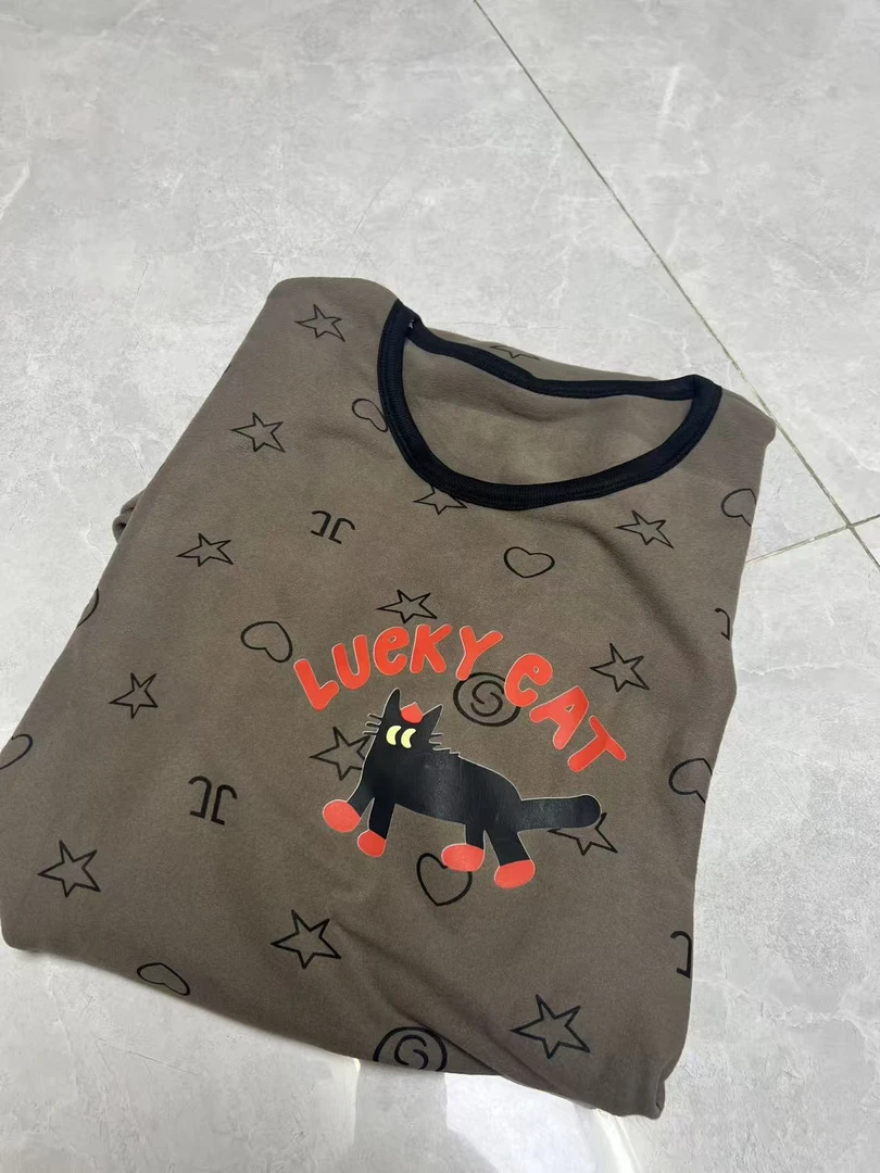 德绒家居睡裙长袖休闲