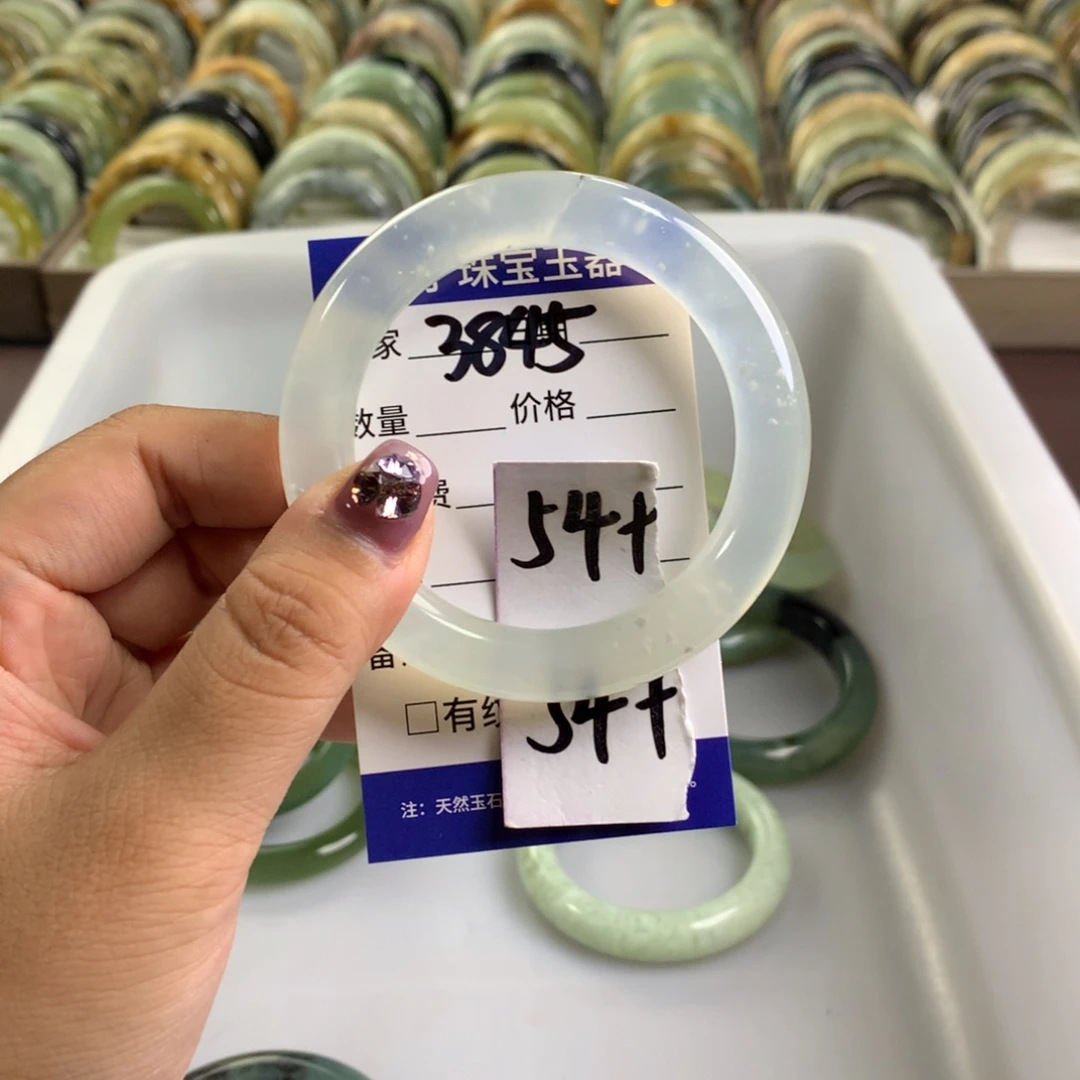 蛇纹石玉未镶嵌手镯3845