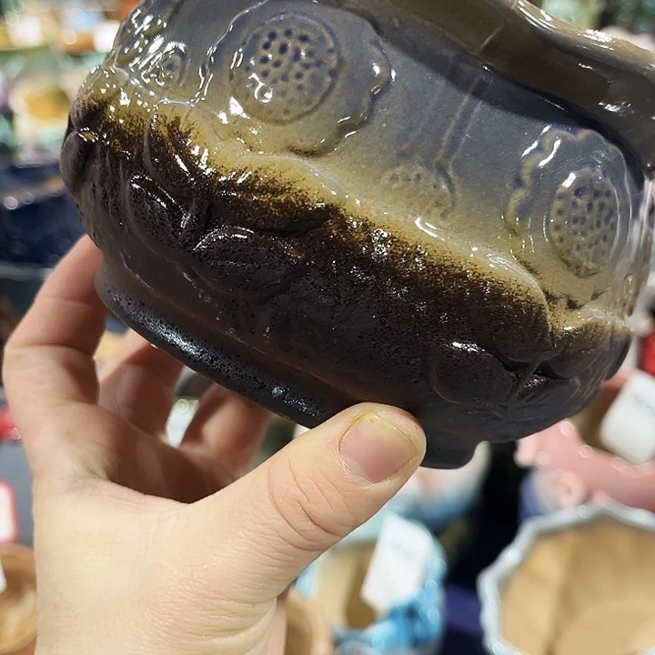 瓷片花盆多肉植物艺术品