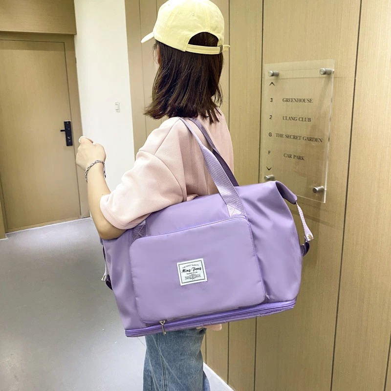 瑜伽出差短途健身包游泳謿旅行包学生行李袋干湿分离可折叠大容量