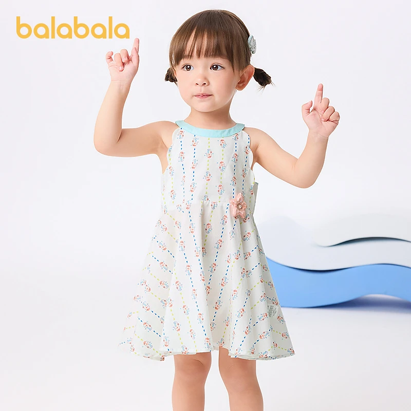 【商场同款】巴拉巴拉女童连衣裙宝宝裙子2025新款夏装洋气时尚萌