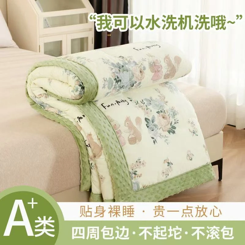 2025新款加绒亲肤被春秋被加绒加厚冬被